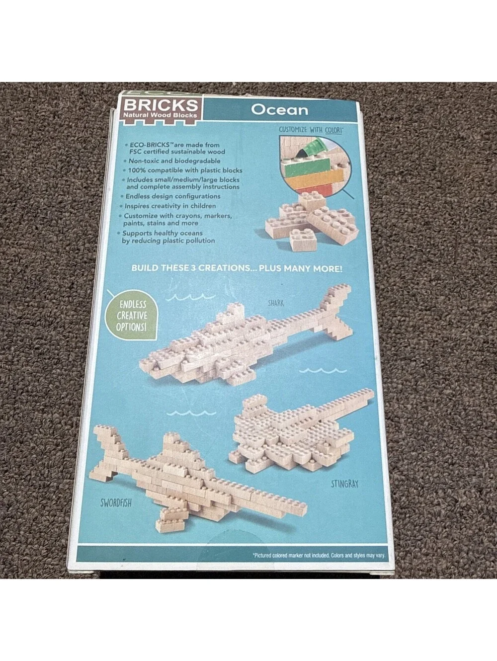 Eco Bricks Ocean Biodegradable Renewable Non Toxic Wooden